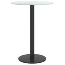bordplade Ø30x0,8 cm hærdet glas med marmordesign hvid