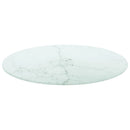 bordplade Ø50x0,8 cm hærdet glas med marmordesign hvid