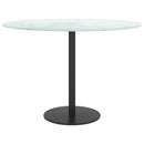bordplade Ø60x0,8 cm hærdet glas med marmordesign hvid