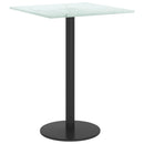 bordplade 30x30 cm 6 mm hærdet glas med marmordesign hvid