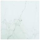 bordplade 40x40 cm 6 mm hærdet glas med marmordesign hvid