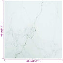 bordplade 40x40 cm 6 mm hærdet glas med marmordesign hvid