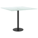 bordplade 50x50 cm 6 mm hærdet glas med marmordesign hvid