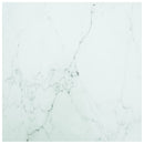 bordplade 70x70 cm 6 mm hærdet glas med marmordesign hvid