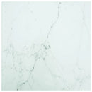bordplade 80x80 cm 6 mm hærdet glas med marmordesign hvid