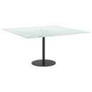 bordplade 80x80 cm 6 mm hærdet glas med marmordesign hvid