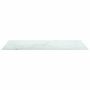 bordplade 100x50 cm 6 mm hærdet glas med marmordesign hvid
