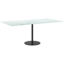 bordplade 100x50 cm 6 mm hærdet glas med marmordesign hvid