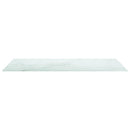 bordplade 120x65 cm 8 mm hærdet glas med marmordesign hvid