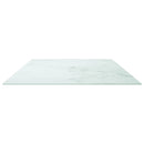 bordplade 120x65 cm 8 mm hærdet glas med marmordesign hvid