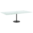 bordplade 120x65 cm 8 mm hærdet glas med marmordesign hvid