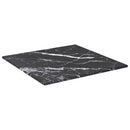 bordplade 30x30 cm 6 mm hærdet glas med marmordesign sort