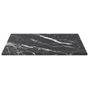 bordplade 30x30 cm 6 mm hærdet glas med marmordesign sort