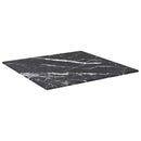 bordplade 40x40 cm 6 mm hærdet glas med marmordesign sort