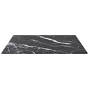 bordplade 40x40 cm 6 mm hærdet glas med marmordesign sort