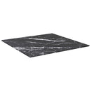bordplade 50x50 cm 6 mm hærdet glas med marmordesign sort