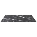 bordplade 50x50 cm 6 mm hærdet glas med marmordesign sort