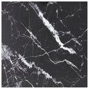 bordplade 60x60 cm 6 mm hærdet glas med marmordesign sort