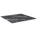 bordplade 60x60 cm 6 mm hærdet glas med marmordesign sort