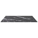 bordplade 60x60 cm 6 mm hærdet glas med marmordesign sort