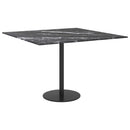 bordplade 60x60 cm 6 mm hærdet glas med marmordesign sort