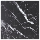 bordplade 70x70 cm 6 mm hærdet glas med marmordesign sort