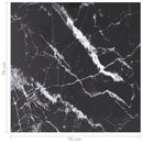 bordplade 70x70 cm 6 mm hærdet glas med marmordesign sort