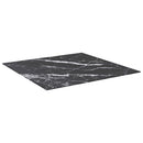bordplade 80x80 cm 6 mm hærdet glas med marmordesign sort