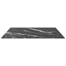 bordplade 80x80 cm 6 mm hærdet glas med marmordesign sort