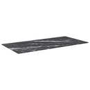 bordplade 100x50 cm 6 mm hærdet glas med marmordesign sort
