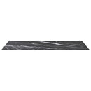 bordplade 100x50 cm 6 mm hærdet glas med marmordesign sort
