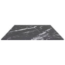 bordplade 100x50 cm 6 mm hærdet glas med marmordesign sort