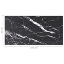 bordplade 100x50 cm 6 mm hærdet glas med marmordesign sort