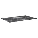 bordplade 100x62 cm 8 mm hærdet glas med marmordesign sort