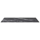 bordplade 100x62 cm 8 mm hærdet glas med marmordesign sort