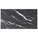 bordplade 120x65 cm 8 mm hærdet glas med marmordesign sort