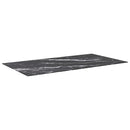 bordplade 120x65 cm 8 mm hærdet glas med marmordesign sort