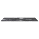 bordplade 120x65 cm 8 mm hærdet glas med marmordesign sort
