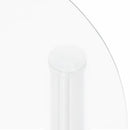 sidebord med hylde 38 cm hærdet glas transparent