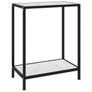 konsolbord 60x35x75 cm hærdet glas hvid