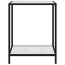 konsolbord 60x35x75 cm hærdet glas hvid