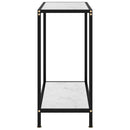 konsolbord 60x35x75 cm hærdet glas hvid