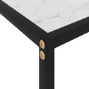 konsolbord 60x35x75 cm hærdet glas hvid