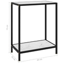 konsolbord 60x35x75 cm hærdet glas hvid