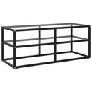 tv-bord 100x40x40 cm hærdet glas sort