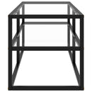 tv-bord 100x40x40 cm hærdet glas sort
