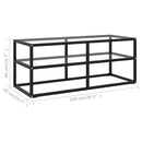 tv-bord 100x40x40 cm hærdet glas sort