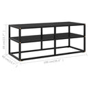 tv-bord 100x40x40 cm glas sort