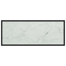 tv-bord 100x40x40 cm hvidt marmorglas sort