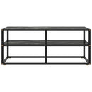 tv-bord 100x40x40 cm marmorglas sort